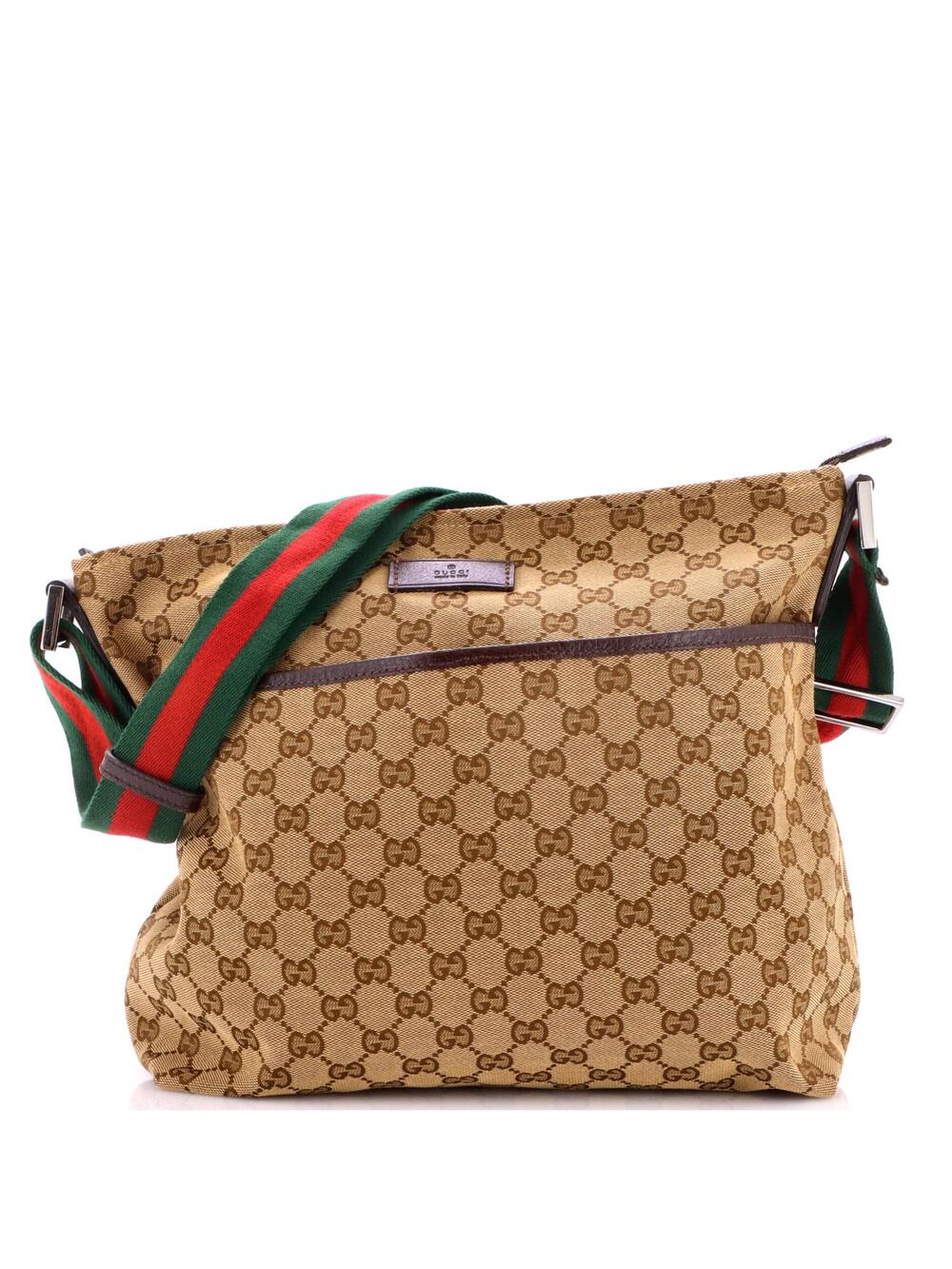 Gucci Front Pocket Web Messenger Gg #347671G10B